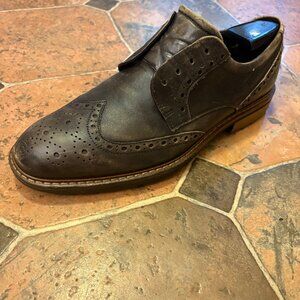 ECCO Men’s Blue Suede Wingtip Oxford Shoes Size 10 US / 44 EU